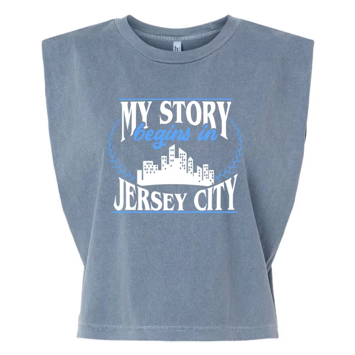 Jersey City Gift Born In Jersey City Gift Garment-Dyed Women's Muscle Tee