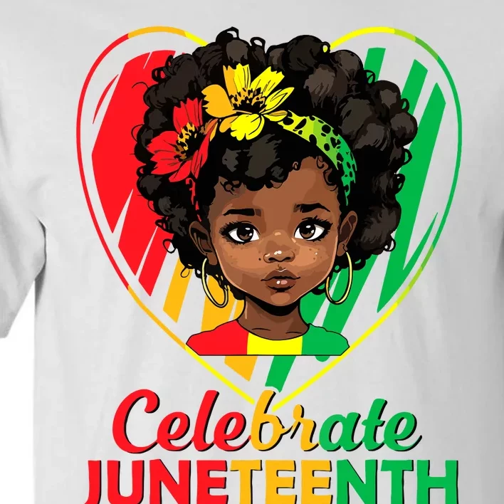 Juneteenth Celebrate Girl African American Black 1865 Tall T-Shirt