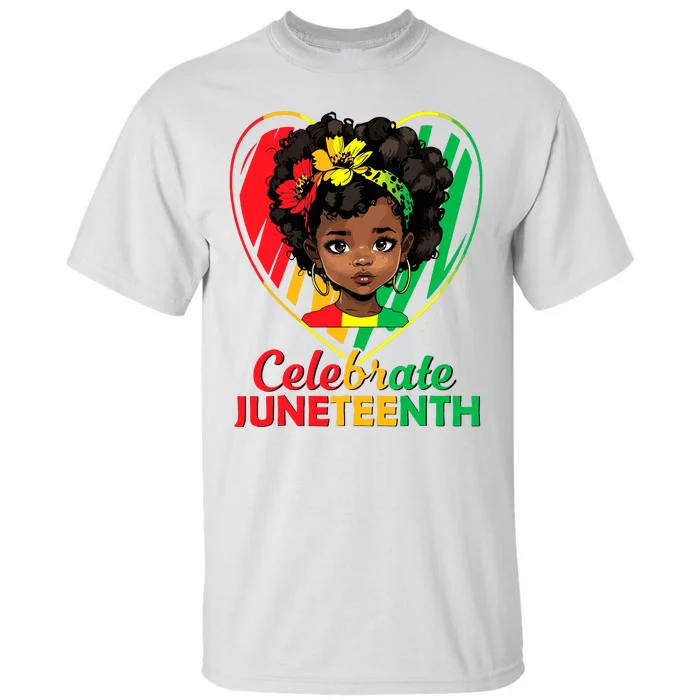 Juneteenth Celebrate Girl African American Black 1865 Tall T-Shirt