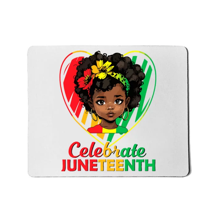 Juneteenth Celebrate Girl African American Black 1865 Mousepad