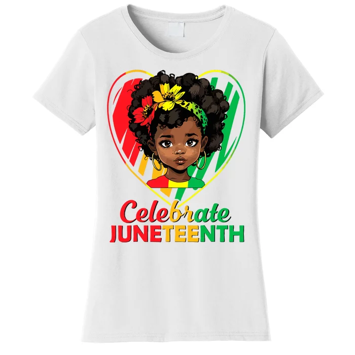 Juneteenth Celebrate Girl African American Black 1865 Women's T-Shirt