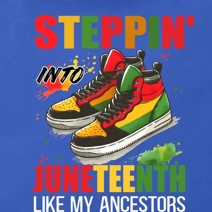 Junenth Cool Gift Stepping Into Junenth Like My Ancestors Funny Gift Zip Tote Bag