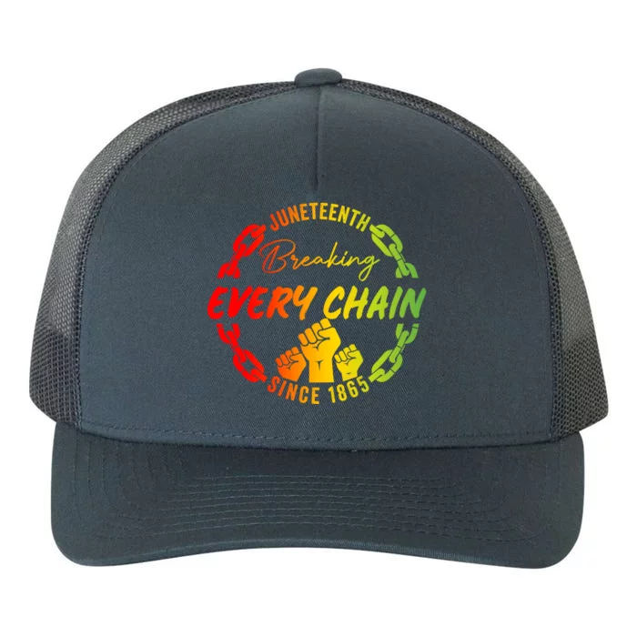 Junenth Cute Gift Breaking Every Chain Since 1865 Gift Yupoong Adult 5-Panel Trucker Hat