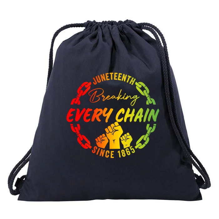 Junenth Cute Gift Breaking Every Chain Since 1865 Gift Drawstring Bag