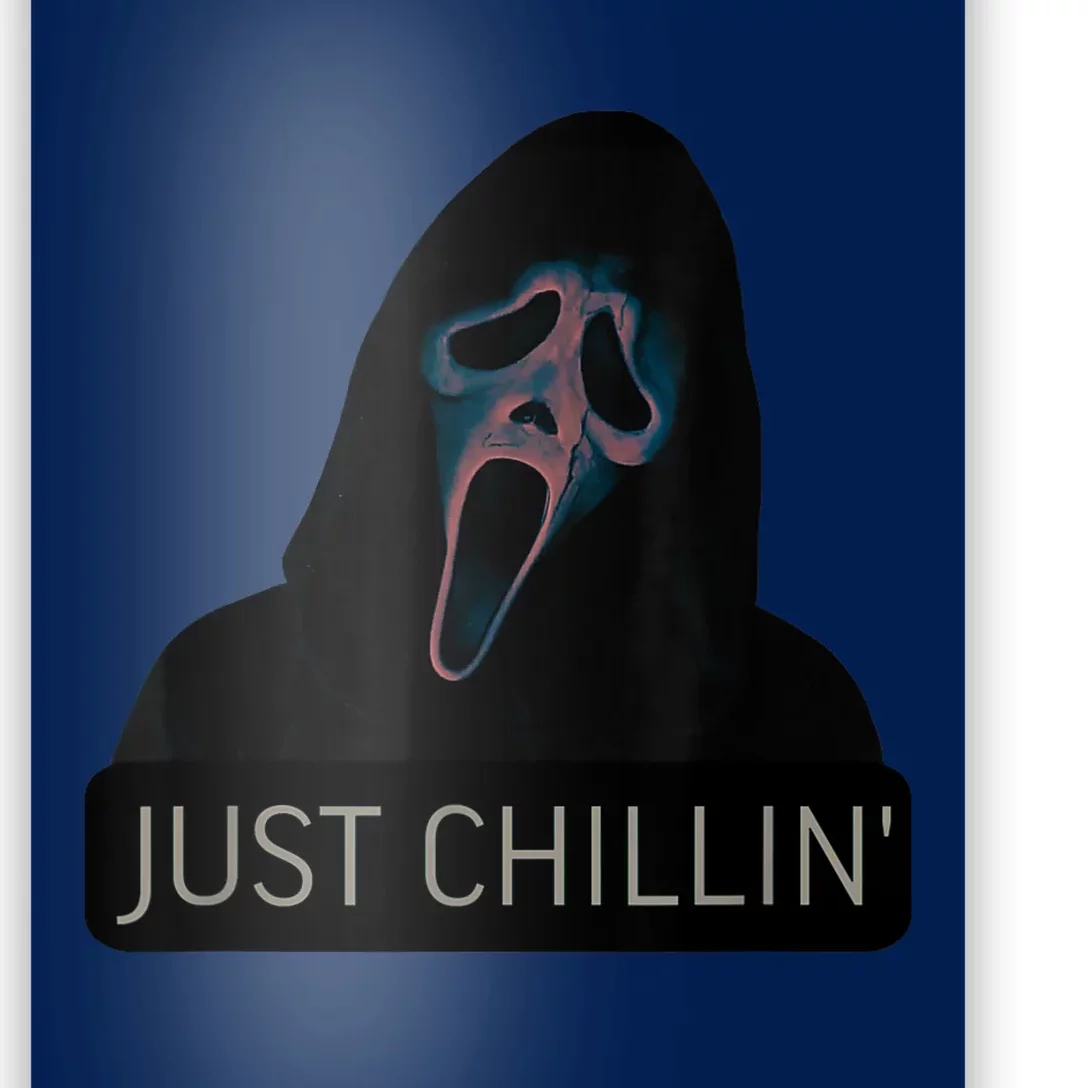 Just Chillin Ghost Face Poster