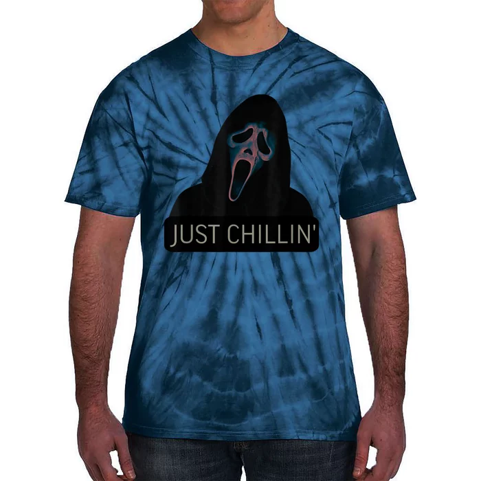 Just Chillin Ghost Face Tie-Dye T-Shirt