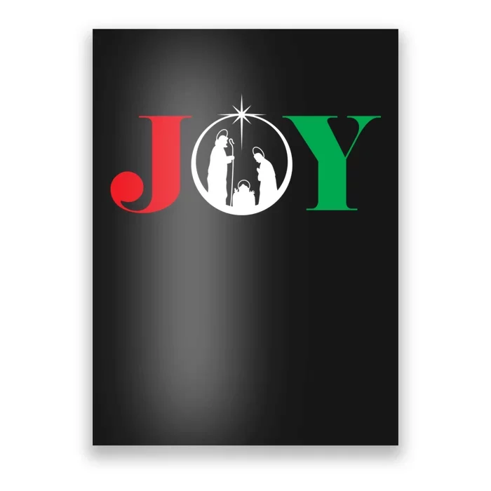 Joy Christmas Holiday Gift Nativity Jesus Ornament Xmas Star Poster