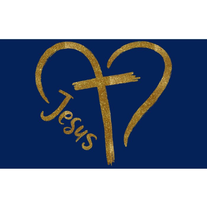 Jesus Cross Heart Christianity Bumper Sticker