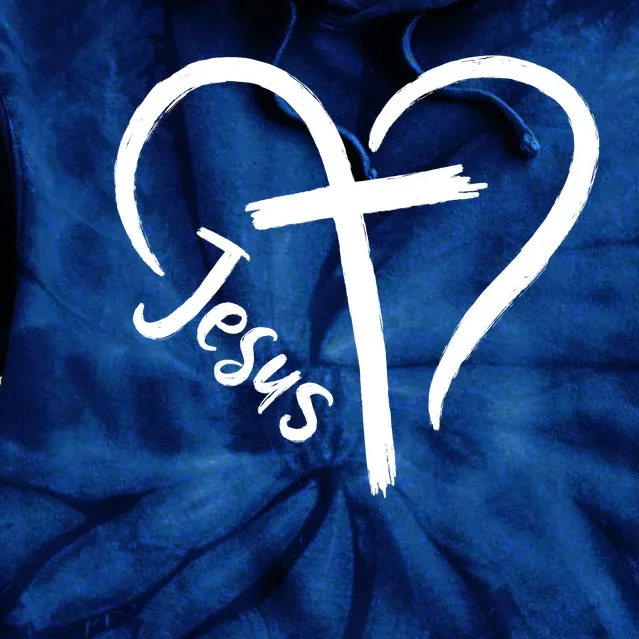 Jesus Cross Heart Tie Dye Hoodie