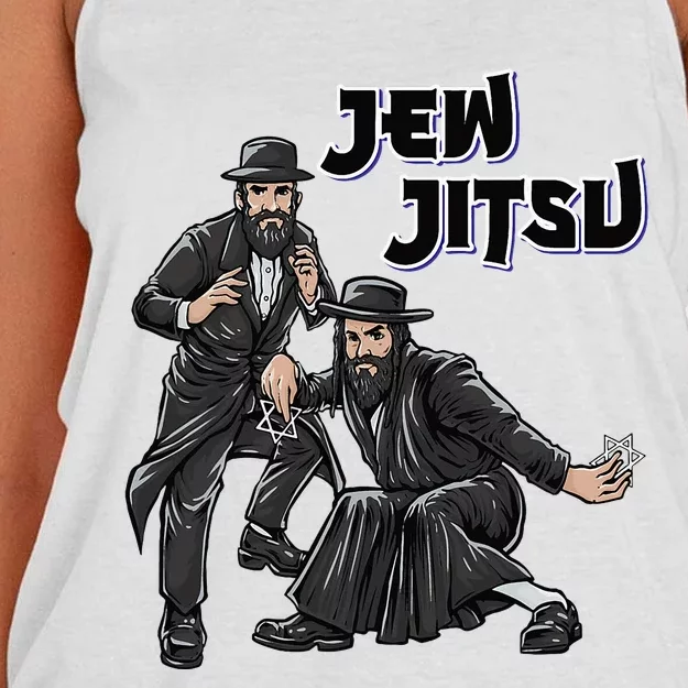 Jewish Costume Hanukkah Clothing Rabbi Horah Dance Jew Jitsu Women's Knotted Racerback Tank