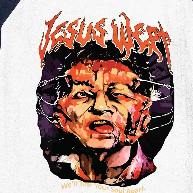 Jesuswept Creepy Horror Halloween Baseball Sleeve Shirt