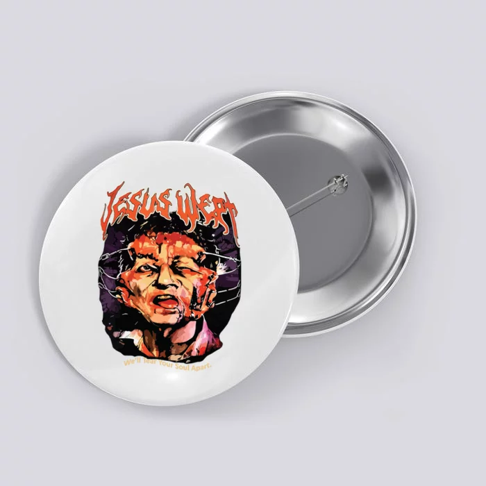 Jesuswept Creepy Horror Halloween Button