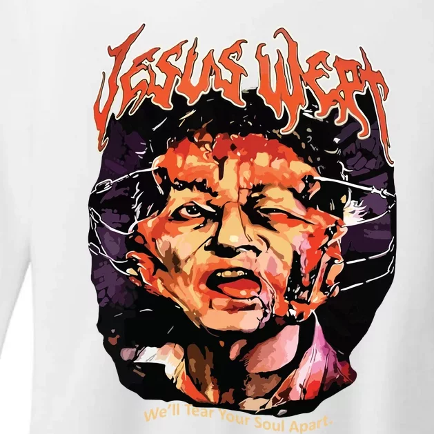 Jesuswept Creepy Horror Halloween Womens CVC Long Sleeve Shirt