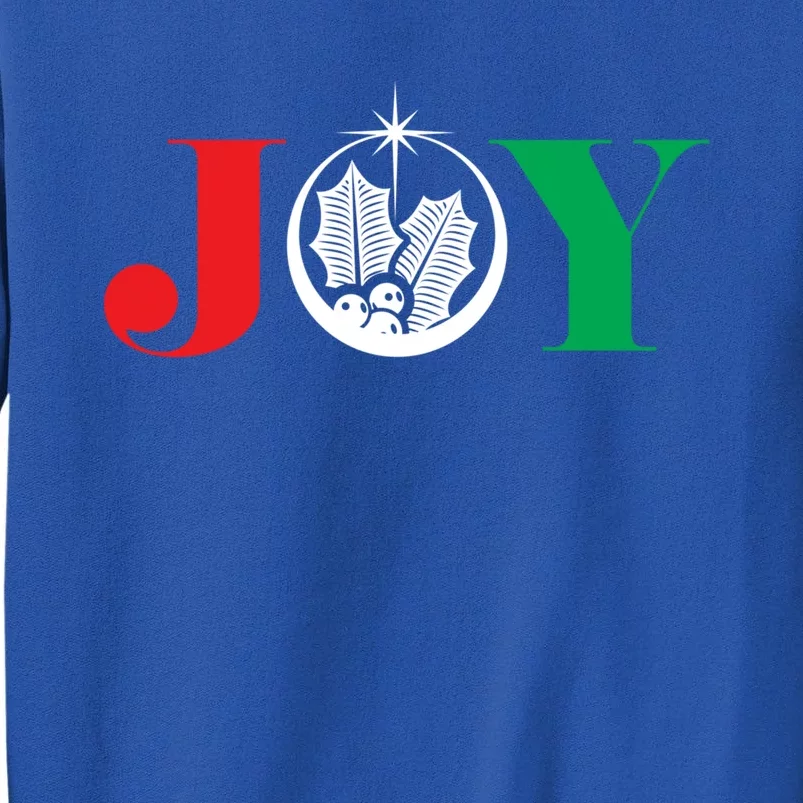 Joy Christmas Holiday Gift Mistletoe Holly Fun Xmas Star Cute Gift Sweatshirt