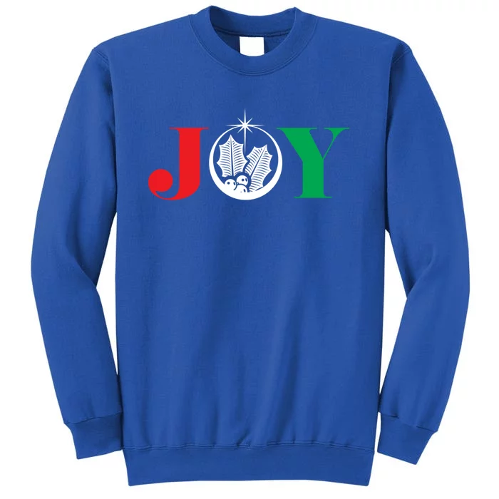 Joy Christmas Holiday Gift Mistletoe Holly Fun Xmas Star Cute Gift Sweatshirt