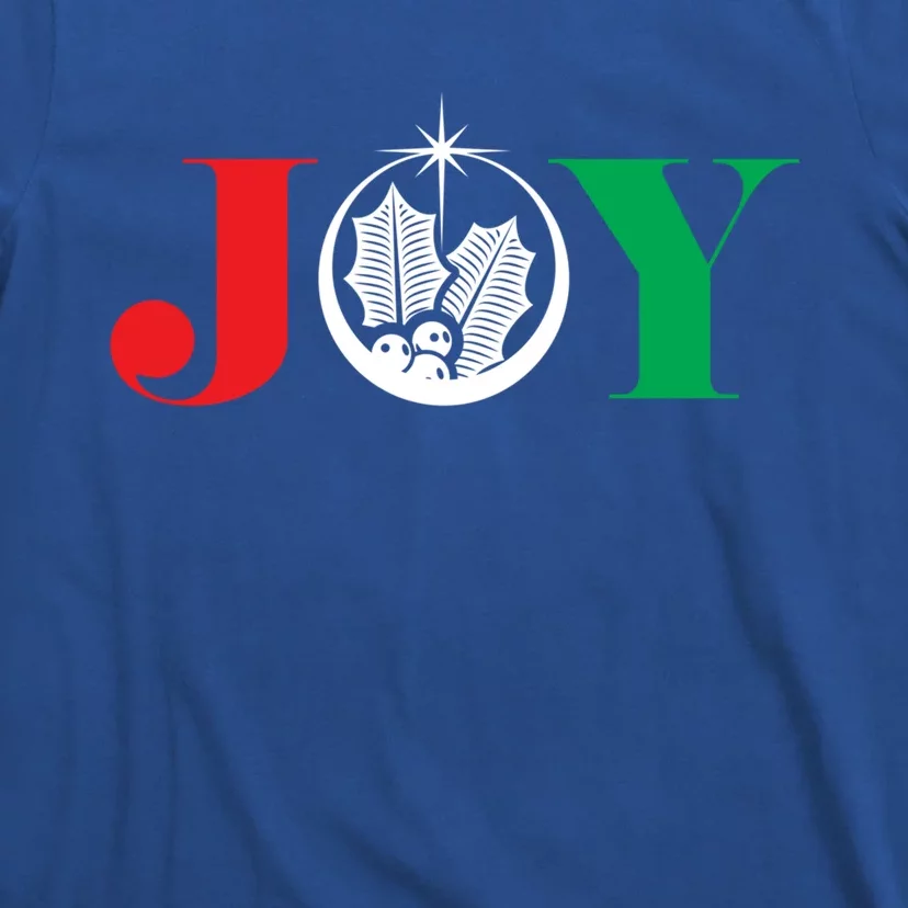 Joy Christmas Holiday Gift Mistletoe Holly Fun Xmas Star Cute Gift T-Shirt