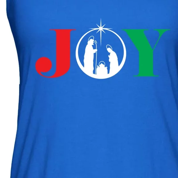 Joy Christmas Holiday Gift Nativity Jesus Ornat Xmas Star Great Gift Ladies Essential Flowy Tank