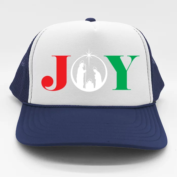 Joy Christmas Holiday Gift Nativity Jesus Ornat Xmas Star Great Gift Trucker Hat