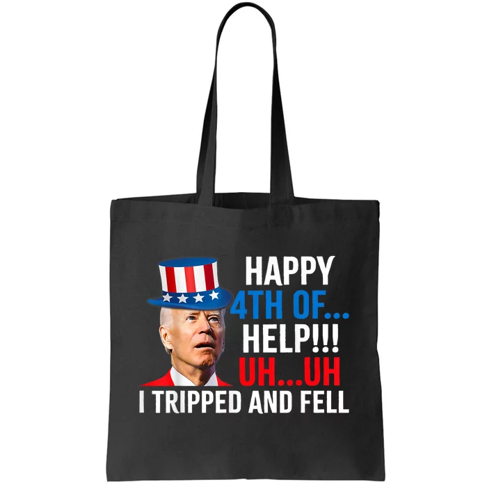 Joe Confused Happy Uh Uh Biden Falls Funny 4th Of July Tote Bag