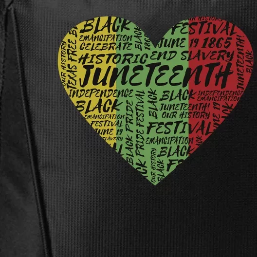 Juneteenth Celebrate Heart Black History City Backpack