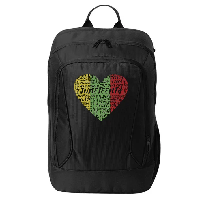 Juneteenth Celebrate Heart Black History City Backpack