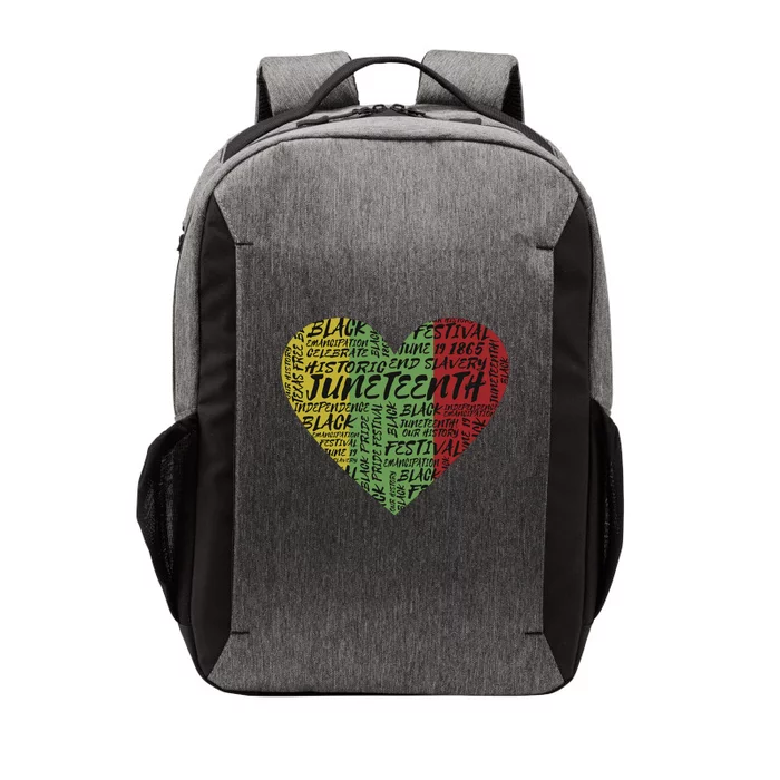 Juneteenth Celebrate Heart Black History Vector Backpack