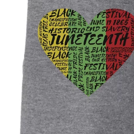 Juneteenth Celebrate Heart Black History Doggie 3-End Fleece Hoodie