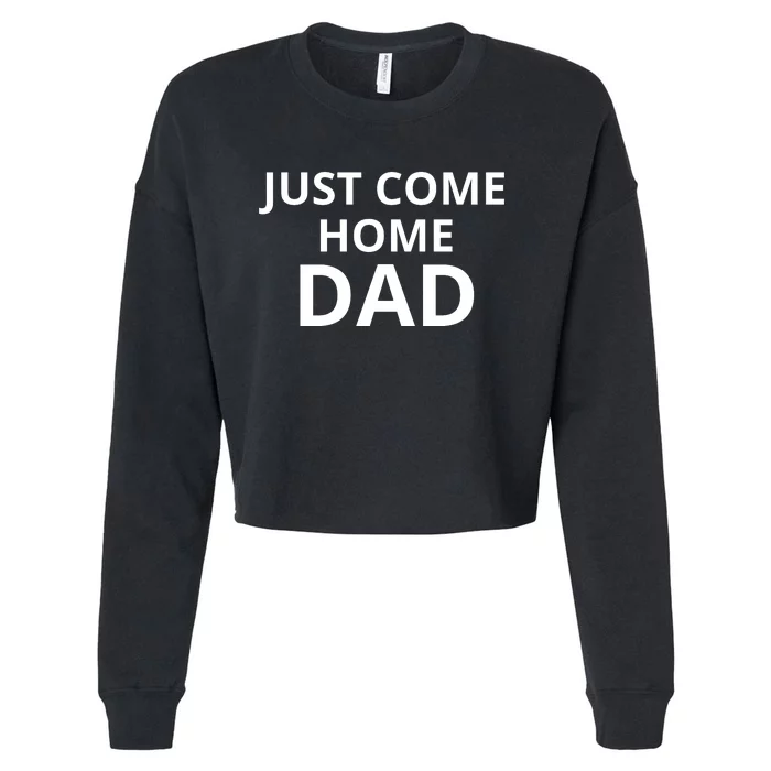 Just Come Home Dad Funny Home Daddy Cropped Pullover Crew