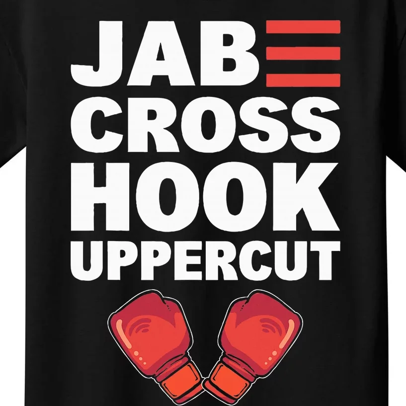 Jab Cross Hook Uppercut Professional Kickboxer Kids T-Shirt