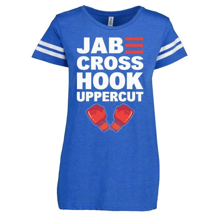 Jab Cross Hook Uppercut Professional Kickboxer Enza Ladies Jersey Football T-Shirt