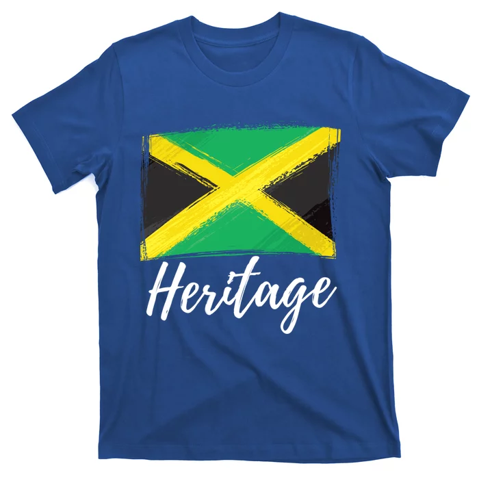 Jamaica Caribbean Heritage Flag Proud Caribbean Jamaican Dna Funny Gift T-Shirt