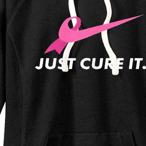 Just Cure It Breast Cancer Awareness Women's Fleece Hoodie