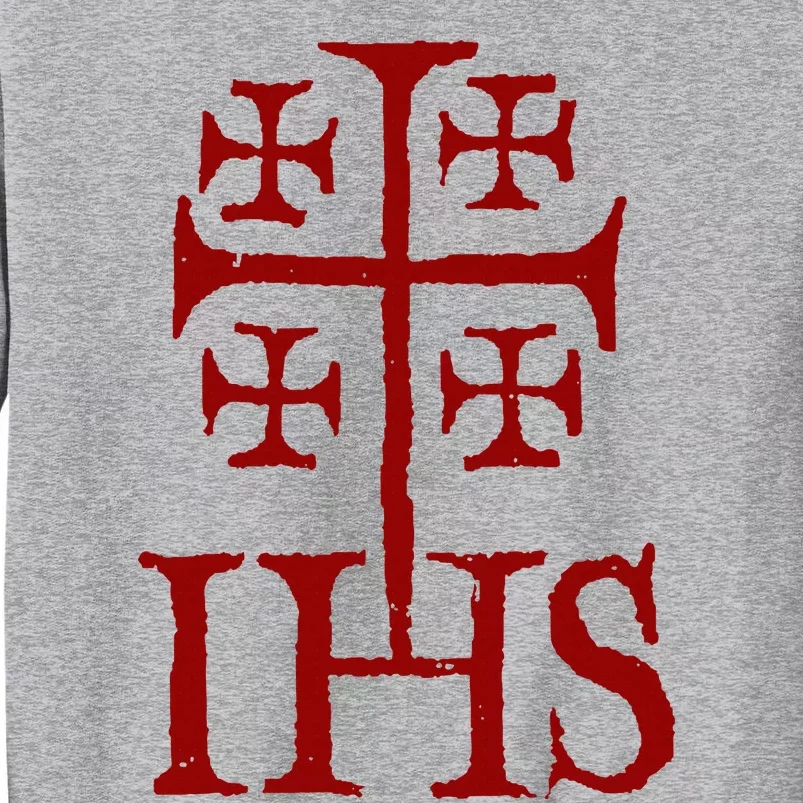 Jerusalem Cross Ihs Knights Templar Tall Sweatshirt