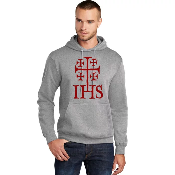 Jerusalem Cross Ihs Knights Templar Tall Hoodie