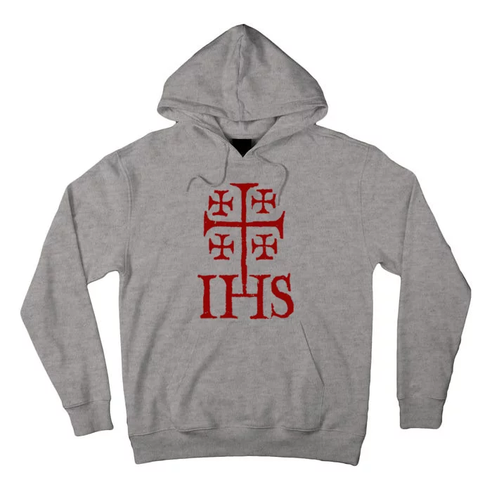 Jerusalem Cross Ihs Knights Templar Tall Hoodie