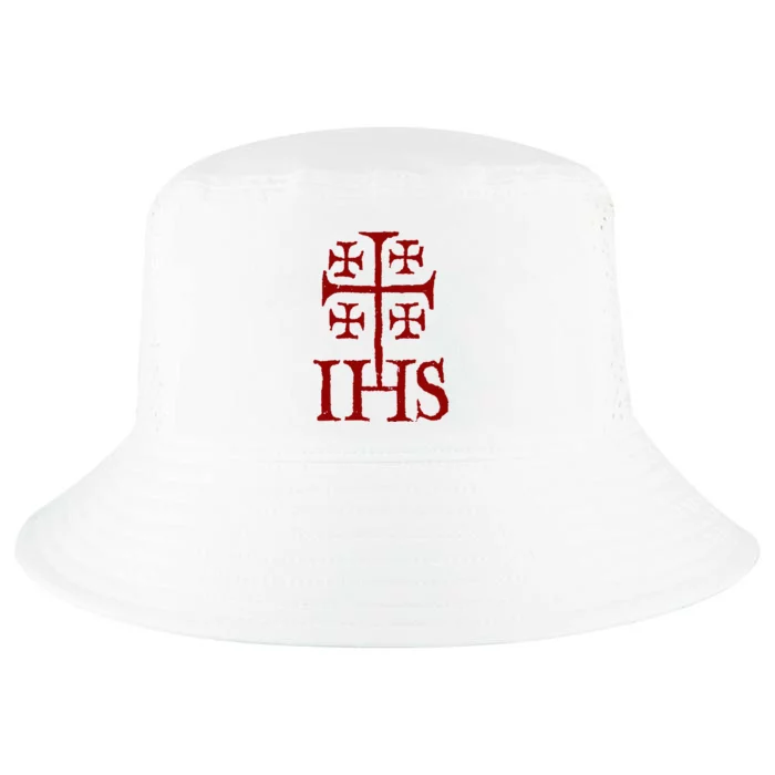 Jerusalem Cross Ihs Knights Templar Cool Comfort Performance Bucket Hat