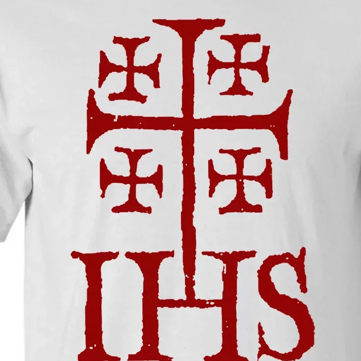 Jerusalem Cross Ihs Knights Templar Tall T-Shirt