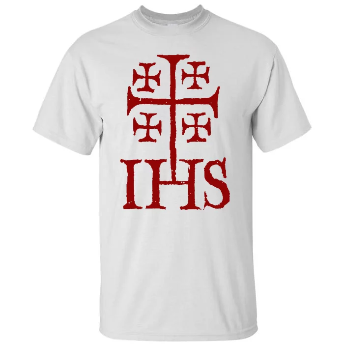 Jerusalem Cross Ihs Knights Templar Tall T-Shirt