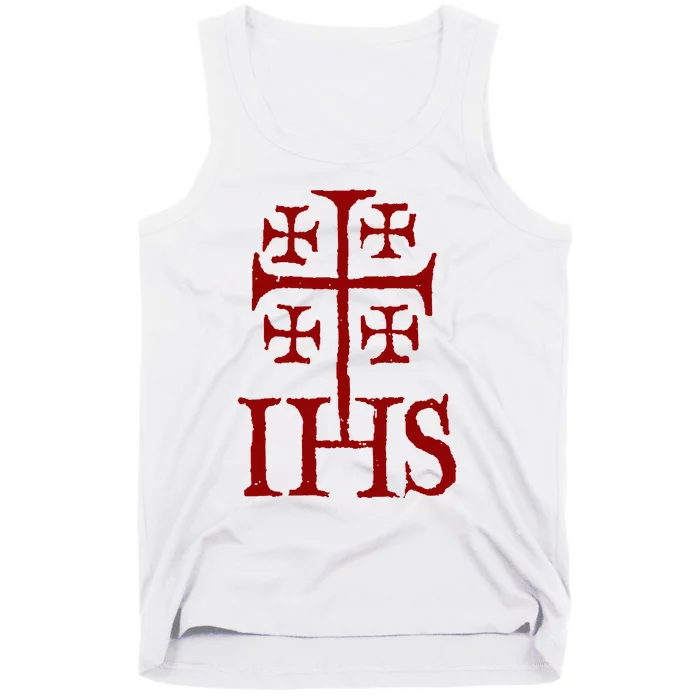 Jerusalem Cross Ihs Knights Templar Tank Top