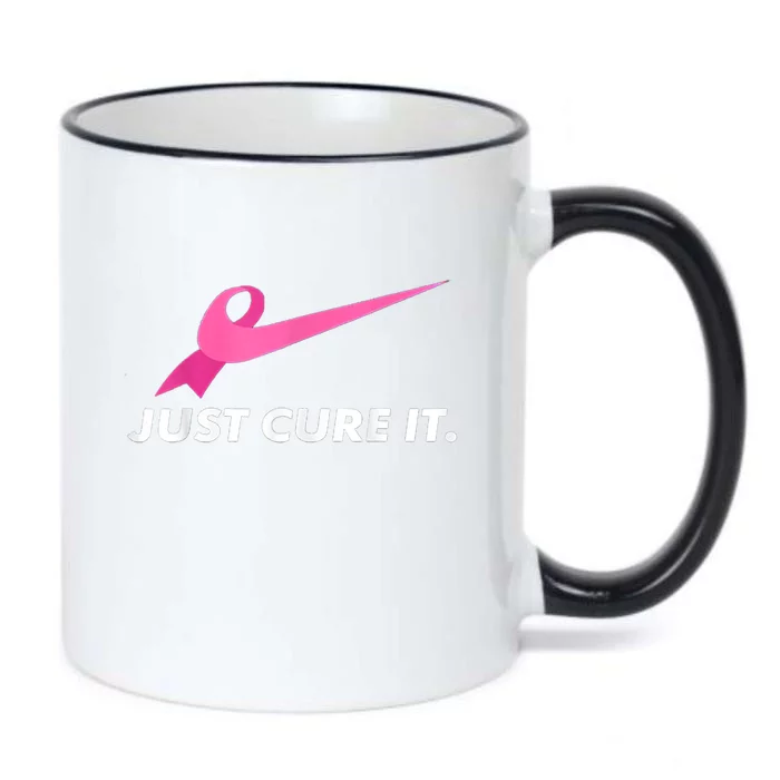 Just Cure It Breast Cancer Awareness Black Color Changing Mug