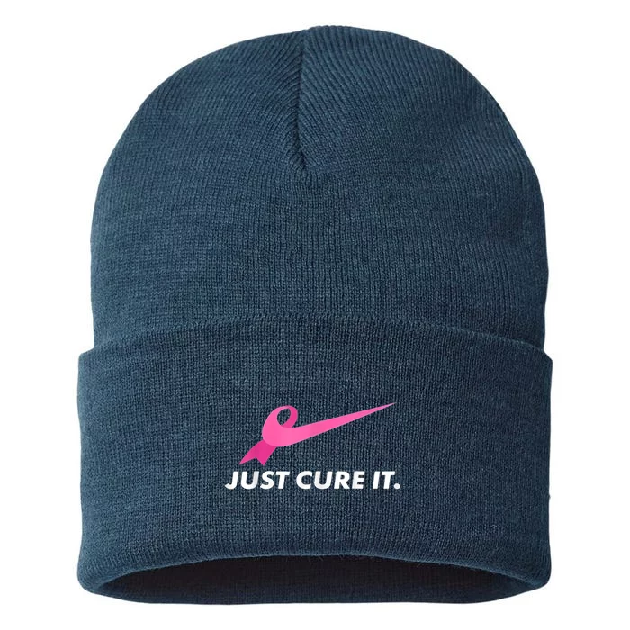 Just Cure It Breast Cancer Awareness Sustainable Knit Beanie