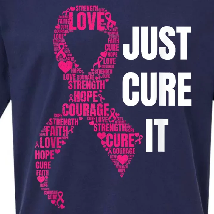 Just Cure It Breast Cancer Awareness Sueded Cloud Jersey T-Shirt