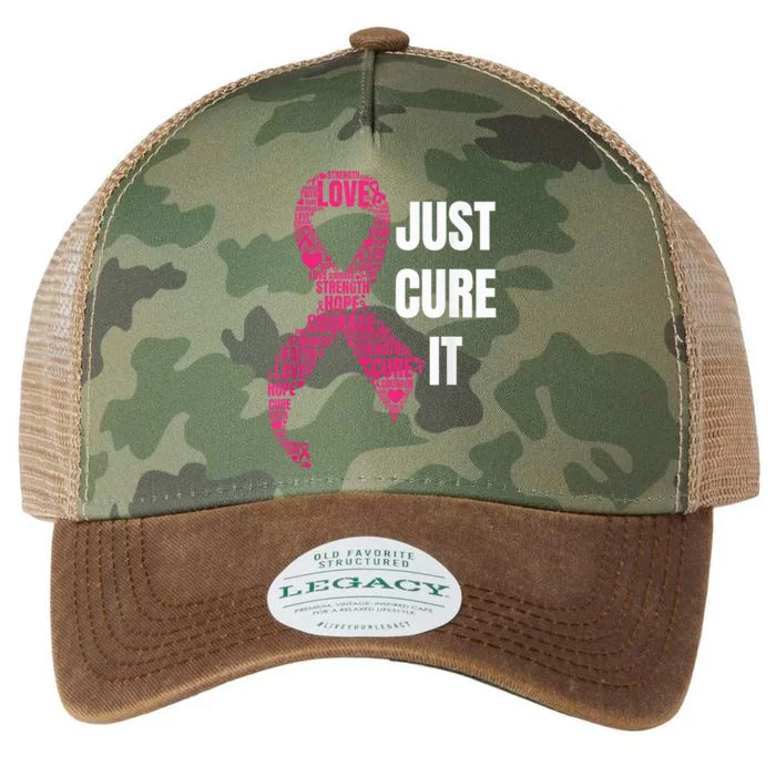 Just Cure It Pink Ribbon Breast Cancer Awareness Shirt Legacy Tie Dye Trucker Hat