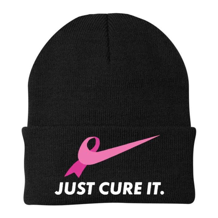 Just Cure It Breast Cancer Awareness Knit Cap Winter Beanie