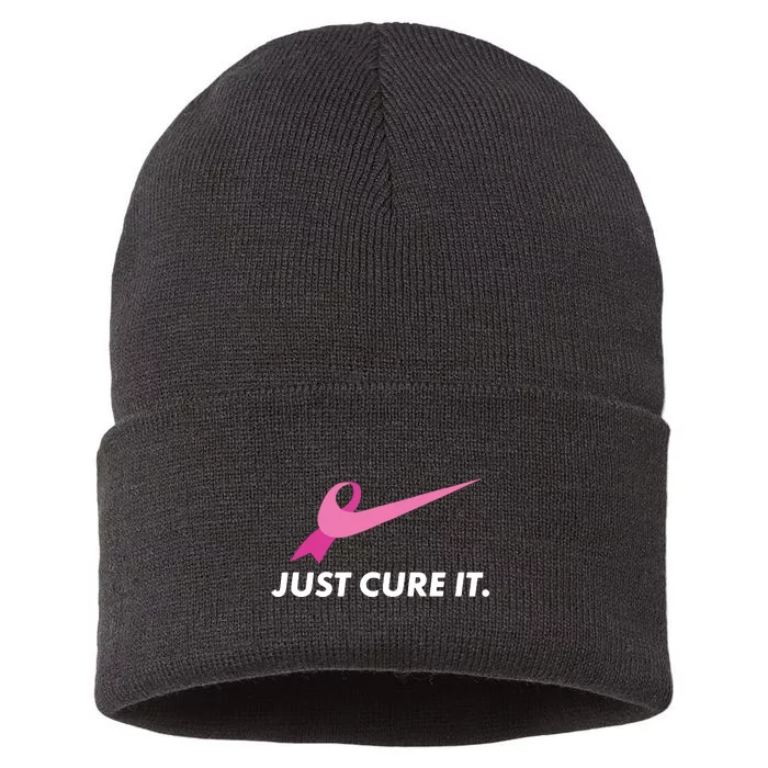 Just Cure It Breast Cancer Awareness Sustainable Knit Beanie