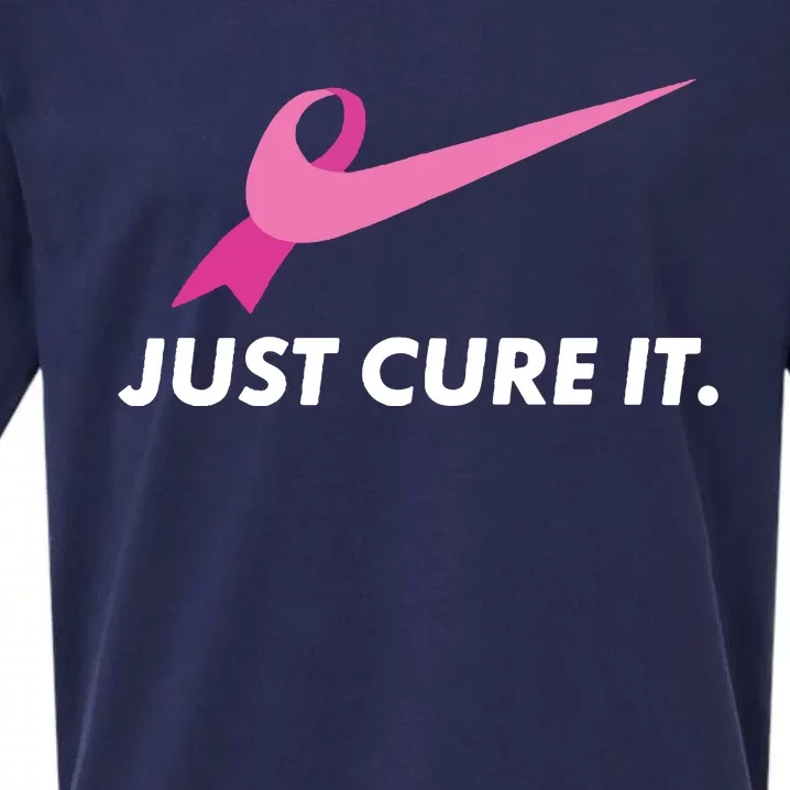 Just Cure It Breast Cancer Awareness Sueded Cloud Jersey T-Shirt