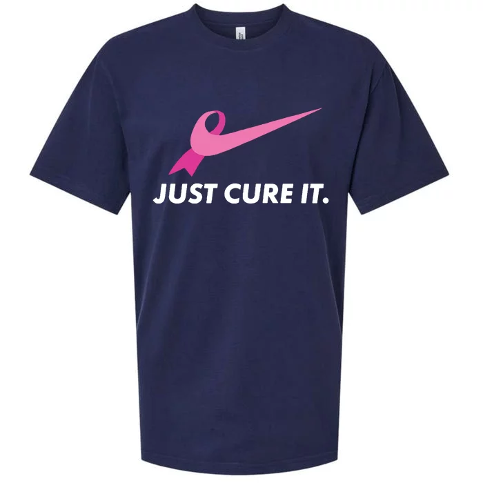 Just Cure It Breast Cancer Awareness Sueded Cloud Jersey T-Shirt