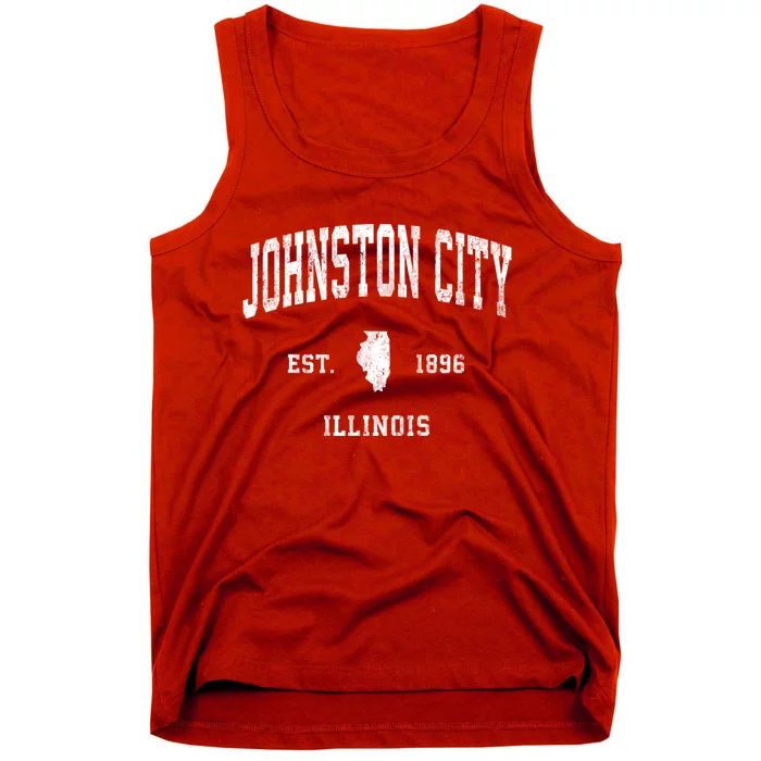 Johnston City Illinois Il Vintage Athletic Sports Tank Top