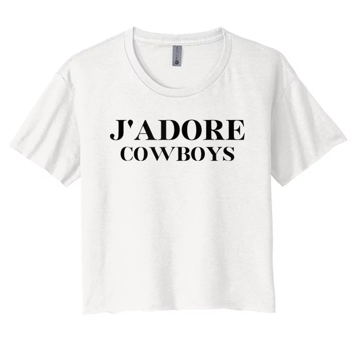 Jadore Cow I Love Cow Cow Western Cowhide Women's Crop Top Tee