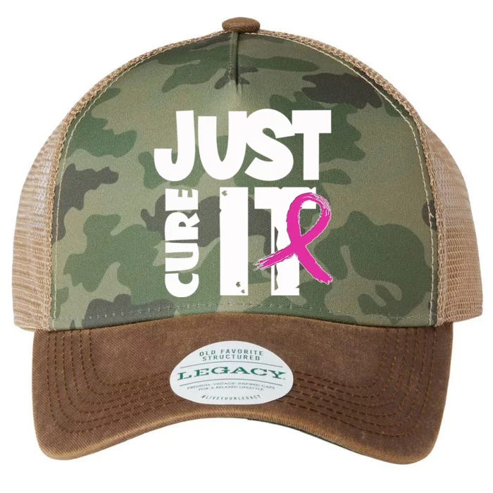 Just Cure It Breast Cancer Ribbon Legacy Tie Dye Trucker Hat